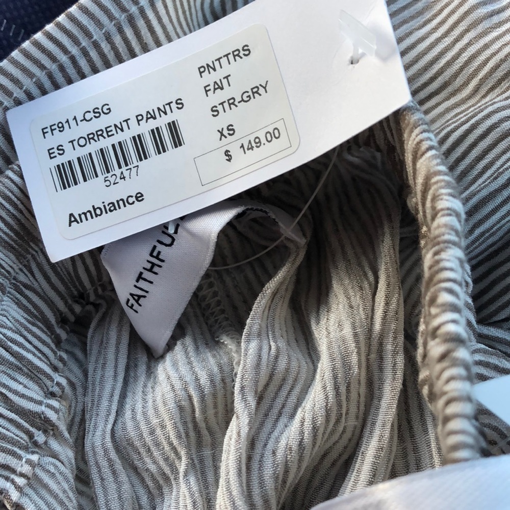 Faithful the Brand Es Torrent Pants in Grey Stripe - Picture 5 of 6